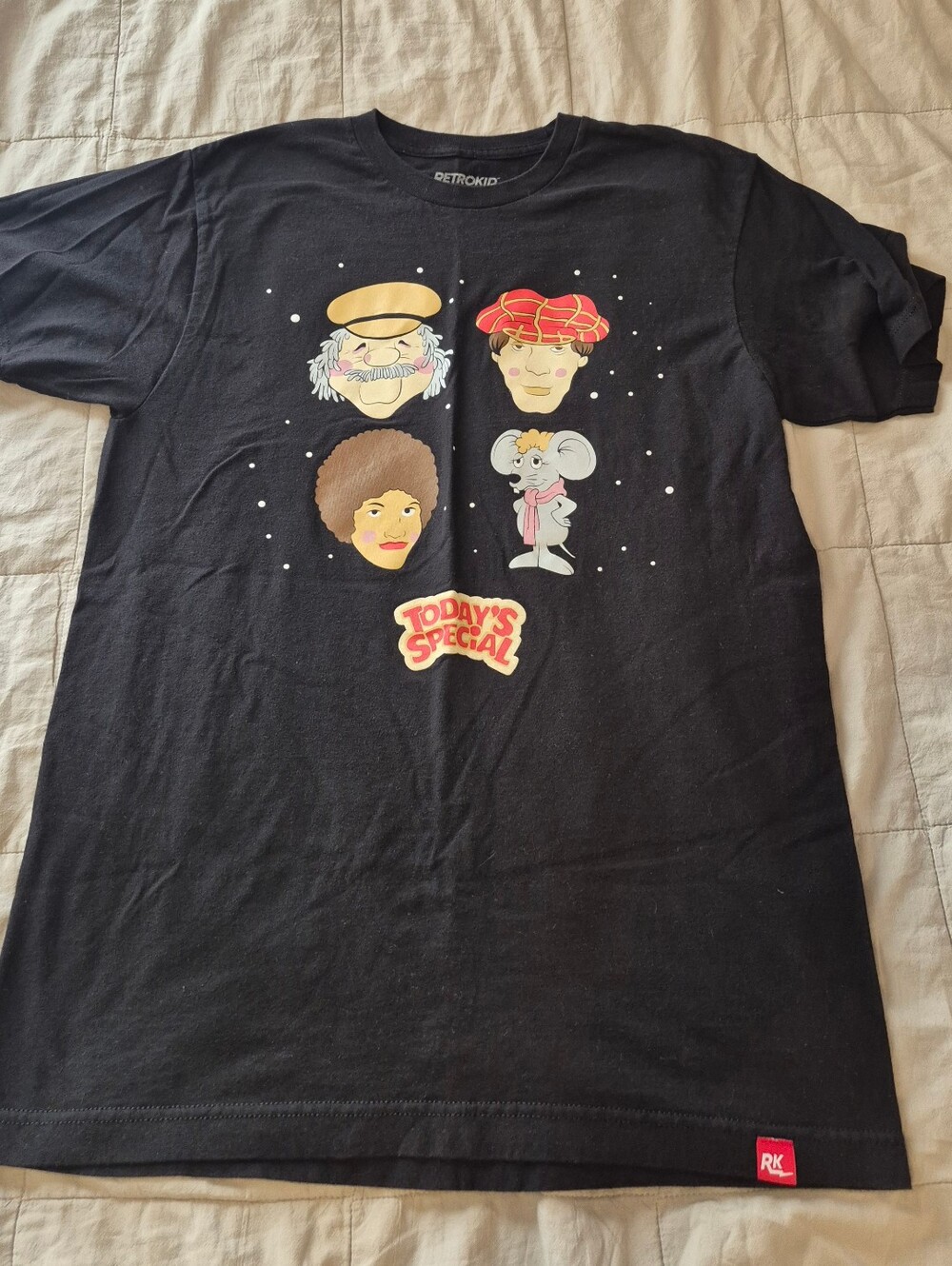 Retrokid TVO Kids Today's Special Black Graphic Tee T Shirt. Size M